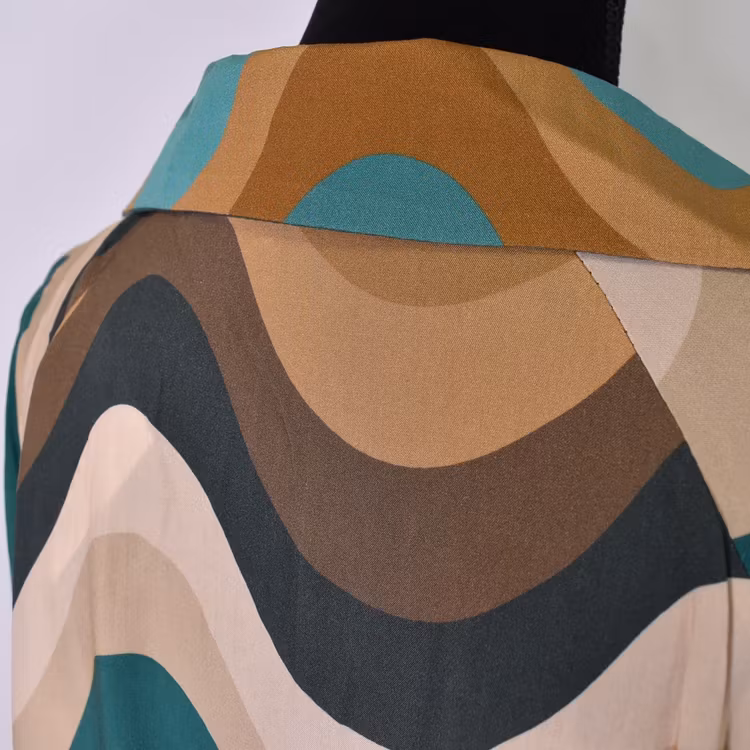 Blus Kira Retro TURKOS - Nowomanslabel