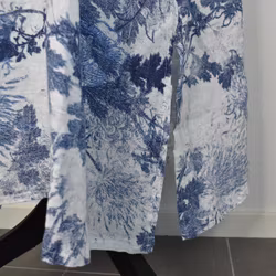 Linneklänning Maria VIT/BLÅ - Stajl Agenturer