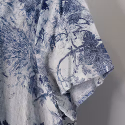 Linneklänning Maria VIT/BLÅ - Stajl Agenturer