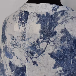 Linneklänning Maria VIT/BLÅ - Stajl Agenturer