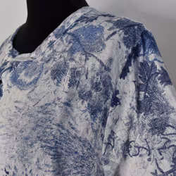 Linneklänning Maria VIT/BLÅ - Stajl Agenturer