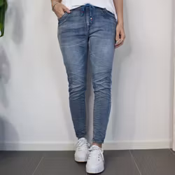 Jeans Jogger med resårmidja LJUS DENIM - Newplay