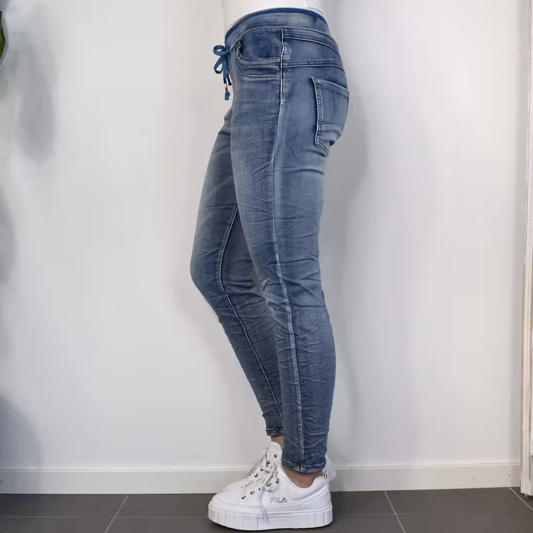 Jeans Jogger med resårmidja LJUS DENIM - Newplay