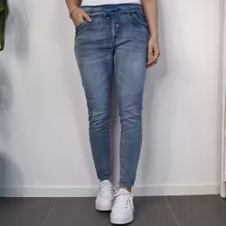 Jeans Jogger med resårmidja LJUS DENIM - Newplay