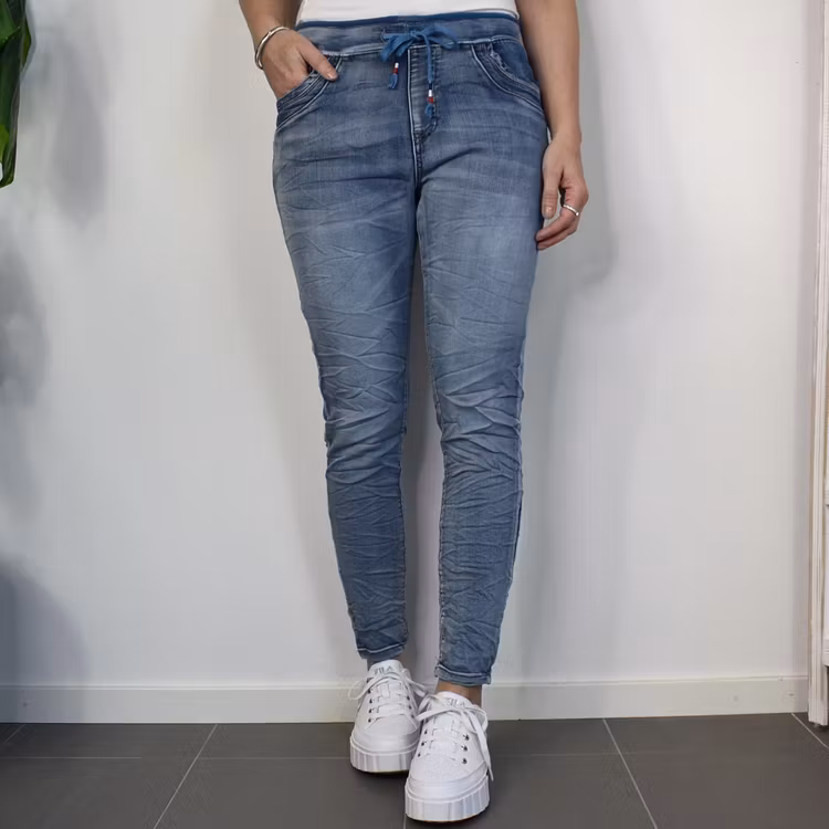 Jeans Jogger med resårmidja LJUS DENIM - Newplay