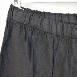 Linnekjol med volang ANTRACIT