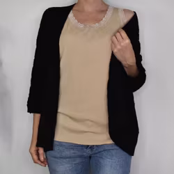 Linne med Spets BEIGE