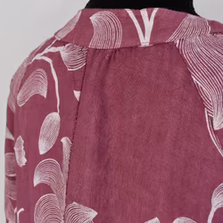 Linneklänning med spets Mönstrad FUSCHIA