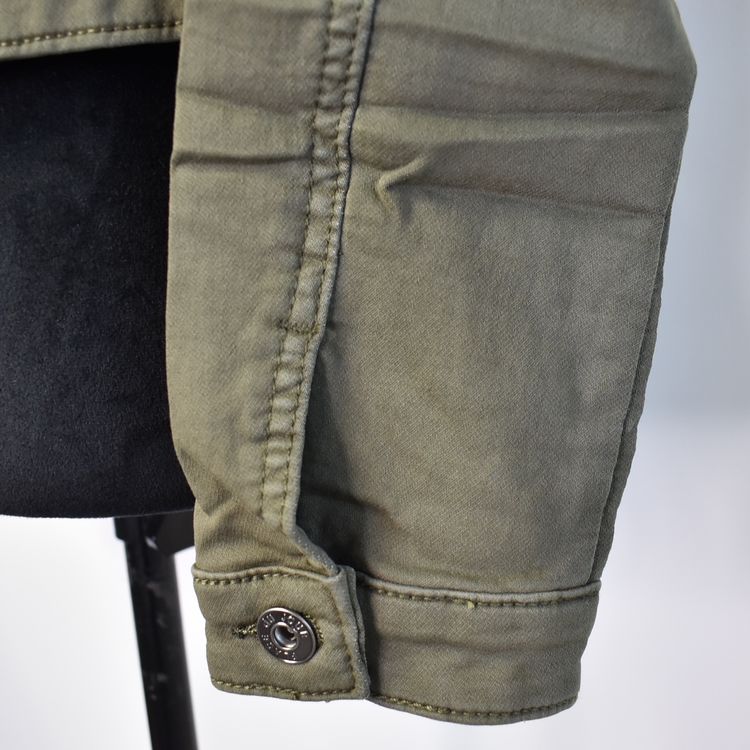 Jeansjacka med knappar MÖRK KAKI - Place du Jour