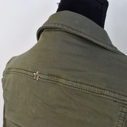 Jeansjacka med knappar MÖRK KAKI - Place du Jour