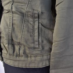 Jeansjacka med knappar MÖRK KAKI - Place du Jour