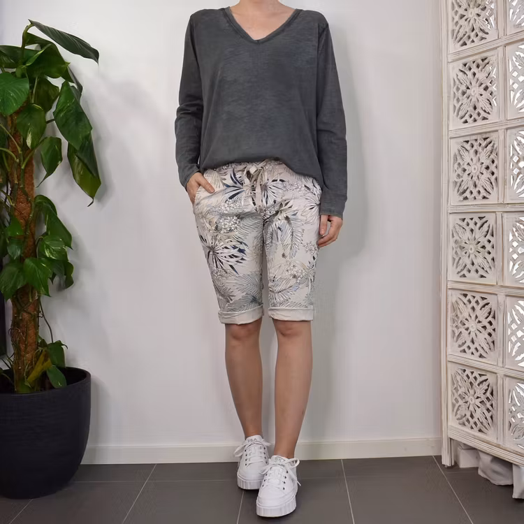 Shorts Capri Mönstrade BEIGE