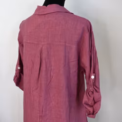 Skjortklänning med fickor FUSCHIA