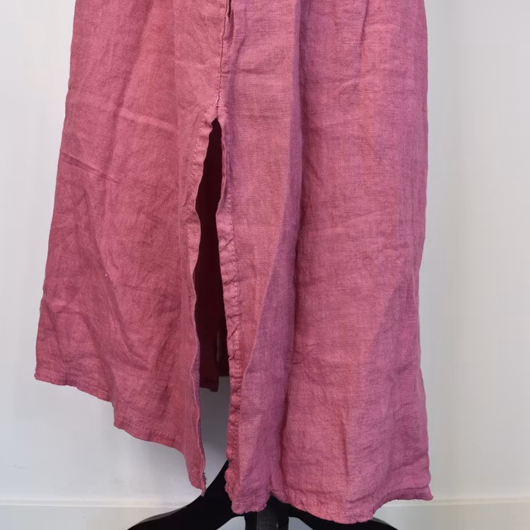 Skjortklänning med fickor FUSCHIA