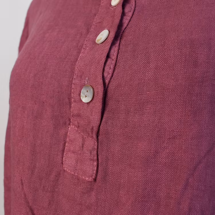 Skjortklänning med fickor FUSCHIA