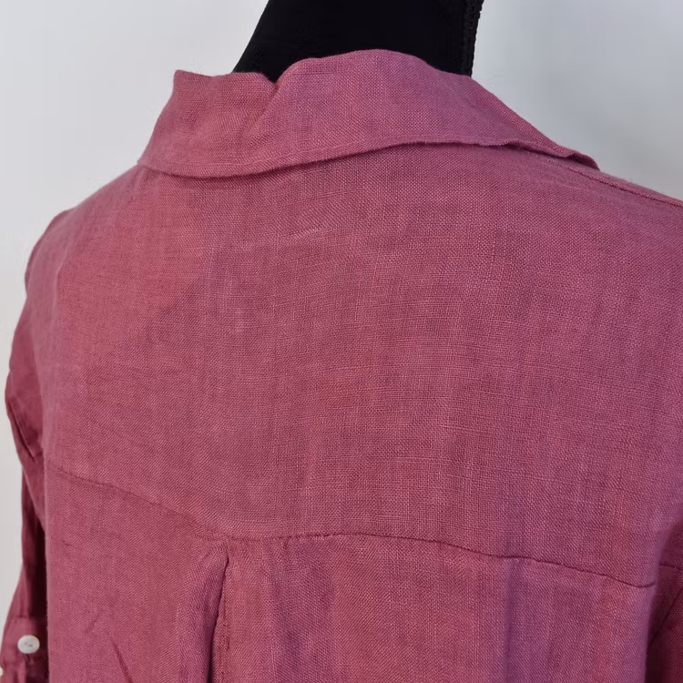 Skjortklänning med fickor FUSCHIA