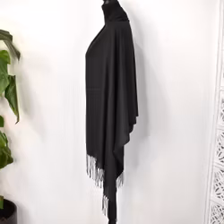 Sjal Kashmir-mix SVART