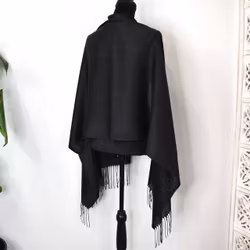 Sjal Kashmir-mix SVART