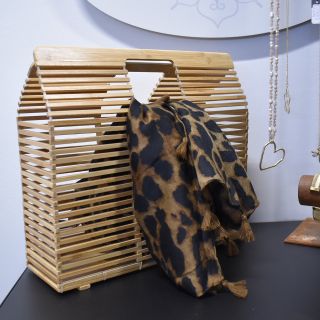 Väska Trä BEIGE