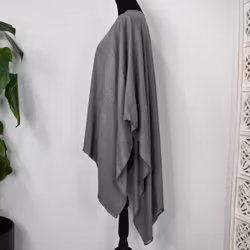 Poncho-sjal GRÅ