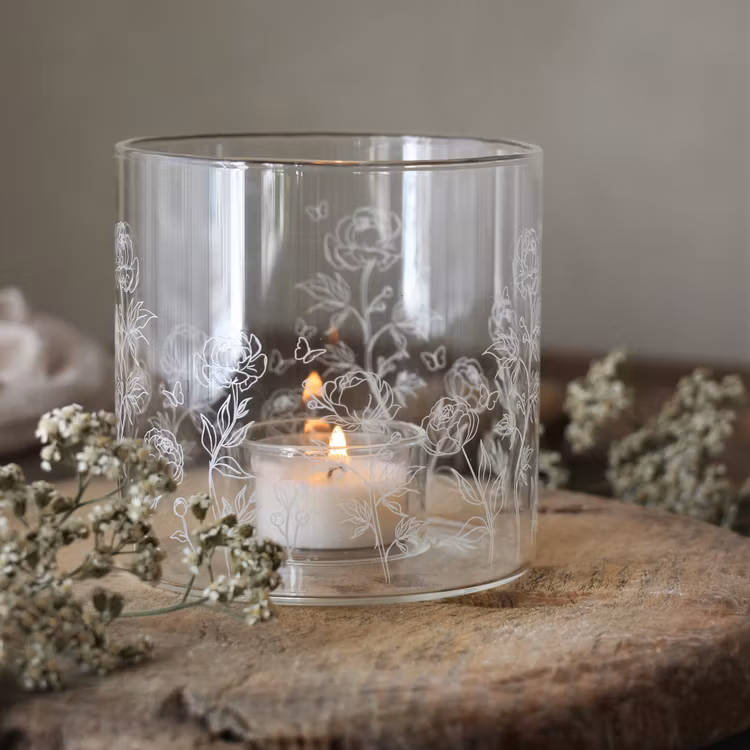 Glaslykta Blossoms & Butterflies - Majas Cottage