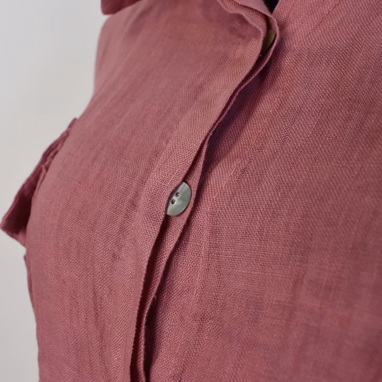 Linneskjorta Amalia FUSCHIA - Stajl Agenturer