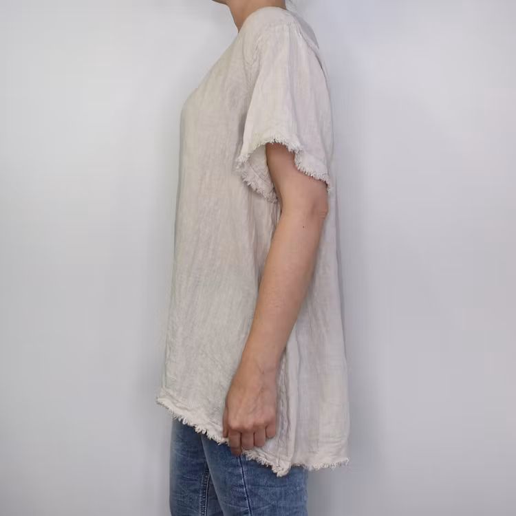 Linnetopp Vanessa Fransig BEIGE - Mix By Heart