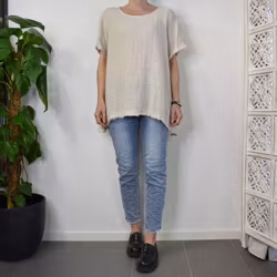 Linnetopp Vanessa Fransig BEIGE - Mix By Heart