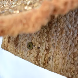 Axelremsväska/Clutch Jute GULD