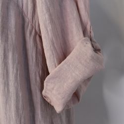 Skjortklänning med fickor LJUSROSA