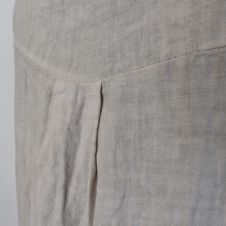 Linne/Ärmlös topp BEIGE