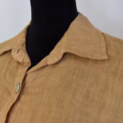 Lång skjortklänning med fickor LJUS CAMEL
