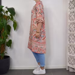 Viskosklänning Mirja Paisley Rosa - Mix By Heart