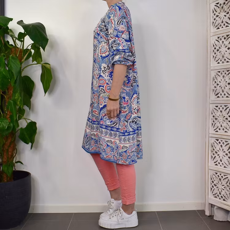 Viskosklänning Mirja Paisley BLÅ - Mix By Heart