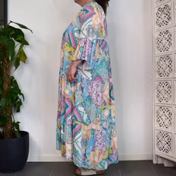Klänning Plus Size Mönstrad TIFFANY