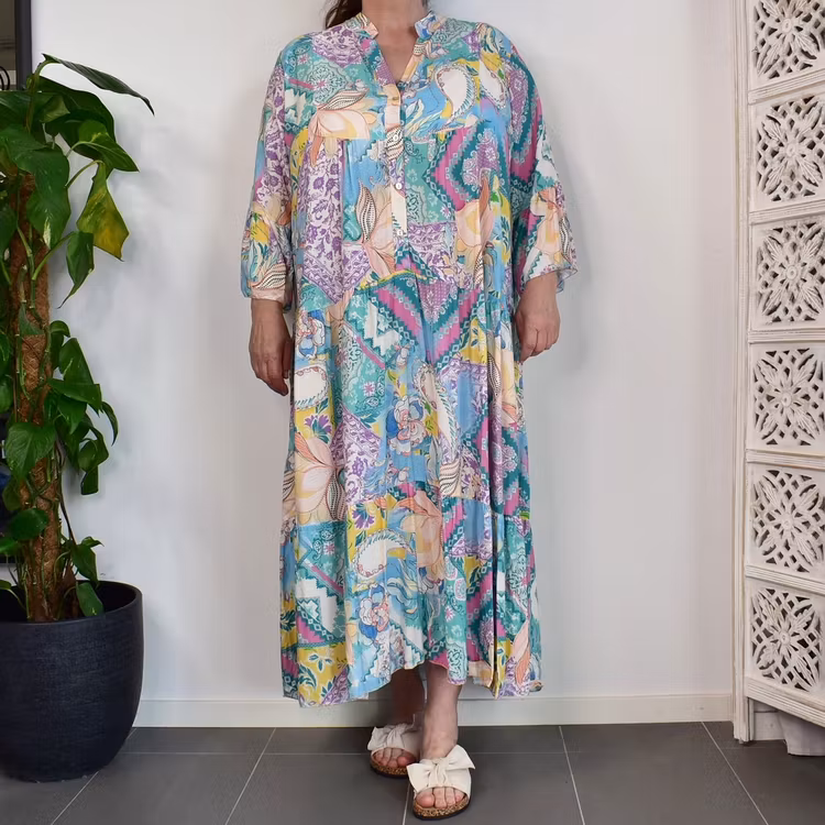 Klänning Plus Size Mönstrad TIFFANY
