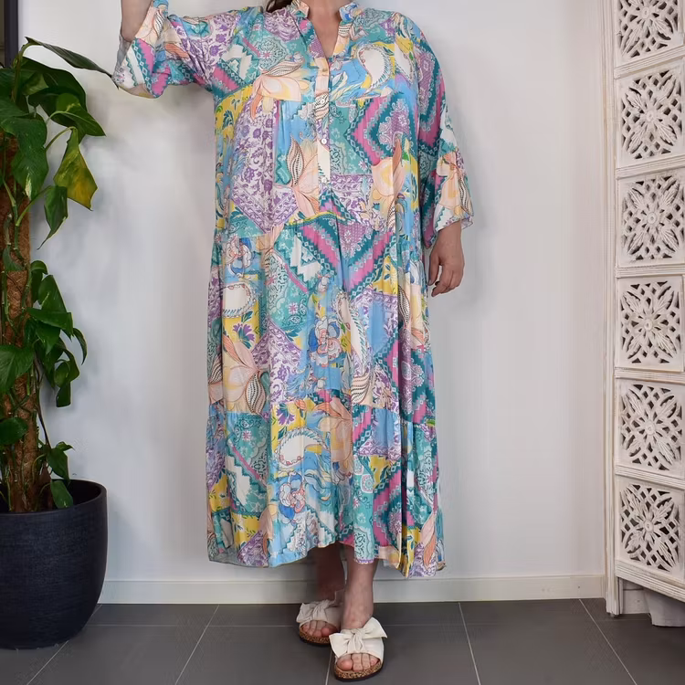 Klänning Plus Size Mönstrad TIFFANY