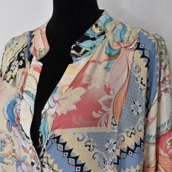 Klänning Plus Size Mönstrad IVORY