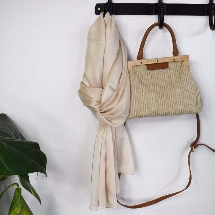 Sjal Silkesmix BEIGE