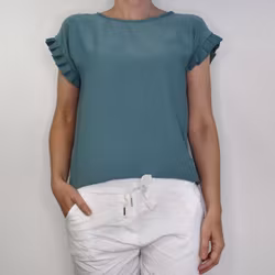 Topp med volangärm VERT CANARD