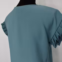 Topp med volangärm VERT CANARD