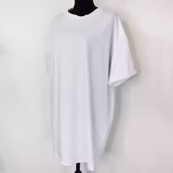 Lång T-shirt Over Sized VIT