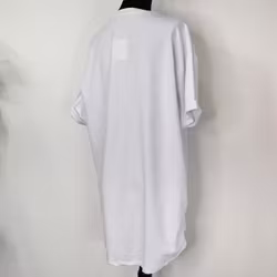 Lång T-shirt Over Sized VIT