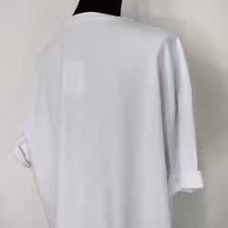 Lång T-shirt Over Sized VIT