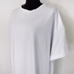 Lång T-shirt Over Sized VIT