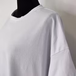 Lång T-shirt Over Sized VIT