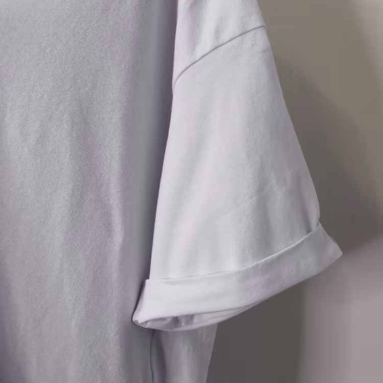 Lång T-shirt Over Sized VIT