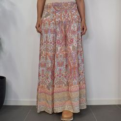 Volangkjol Princess Mönstrad BEIGE - Marta du Chateau