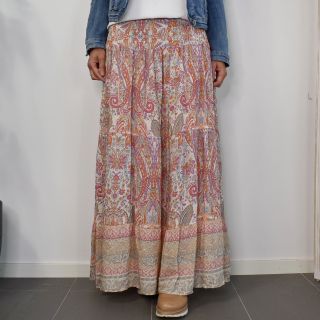 Volangkjol Princess Mönstrad BEIGE - Marta du Chateau