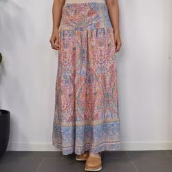 Volangkjol Princess Mönstrad ROSA/BLÅ - Marta du Chateau